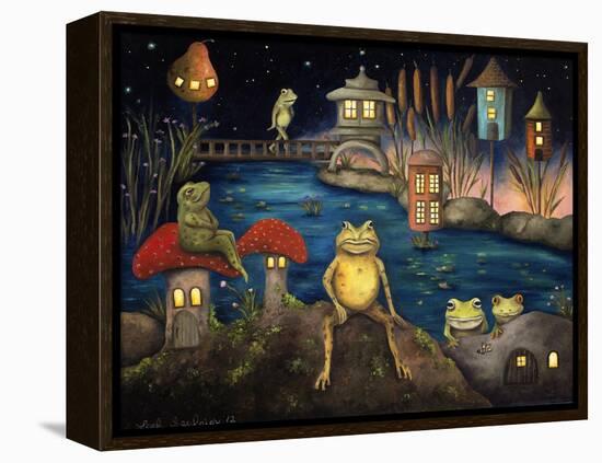 Frogland 1-Leah Saulnier-Framed Premier Image Canvas