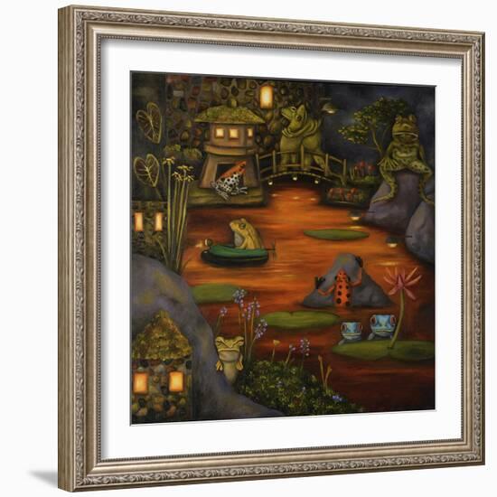 Frogland #2.-Leah Saulnier-Framed Giclee Print