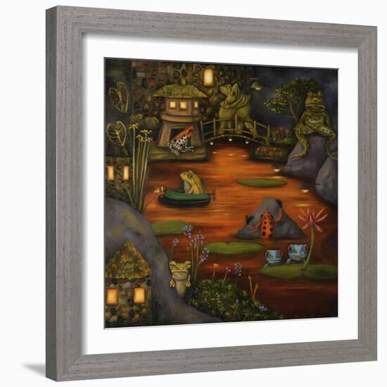 Frogland #2.-Leah Saulnier-Framed Giclee Print