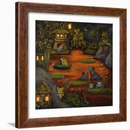 Frogland #2.-Leah Saulnier-Framed Giclee Print