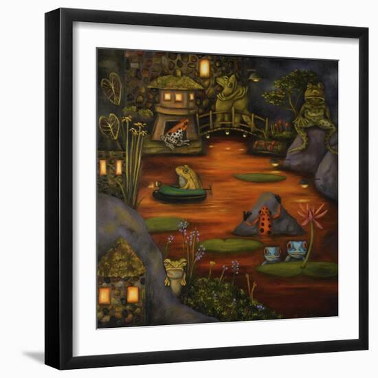 Frogland #2.-Leah Saulnier-Framed Giclee Print