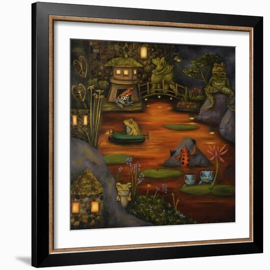 Frogland #2.-Leah Saulnier-Framed Giclee Print