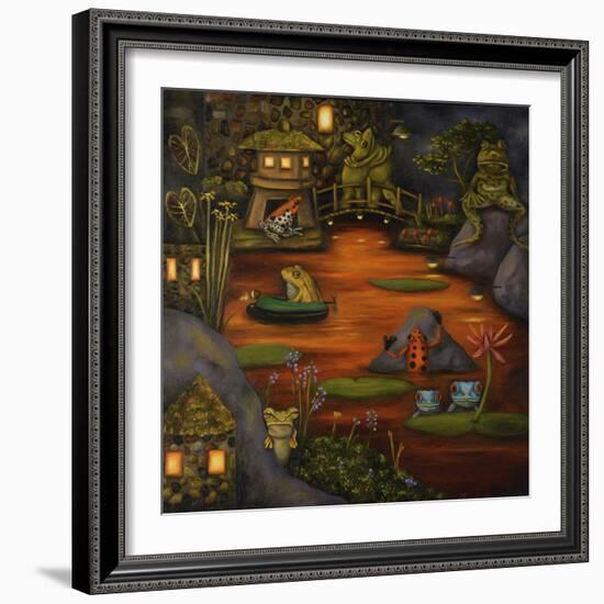 Frogland #2.-Leah Saulnier-Framed Giclee Print