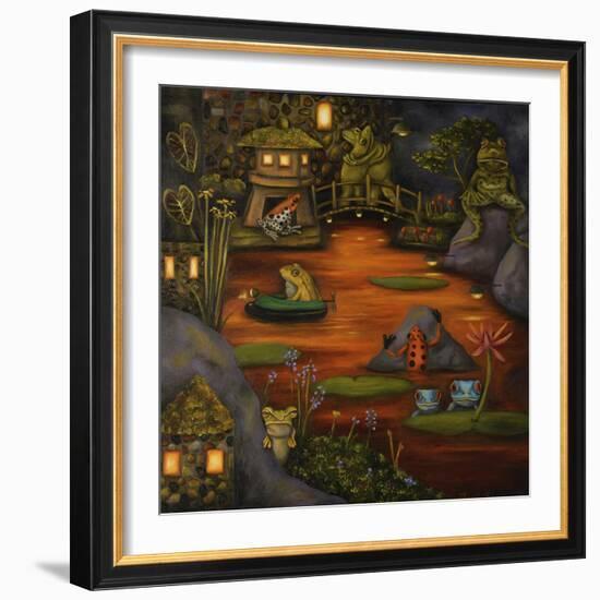 Frogland #2.-Leah Saulnier-Framed Giclee Print