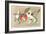 Frogs and Rabbit Carrying Palanquin-null-Framed Premium Giclee Print