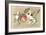 Frogs and Rabbit Carrying Palanquin-null-Framed Art Print