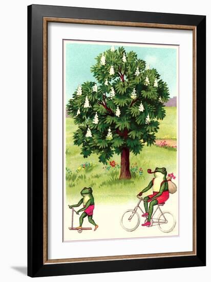 Frogs Passing Horse Chestnut-null-Framed Art Print