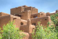 Traditional Adobe Style Building in Santa Fe-froland-Photographic Print