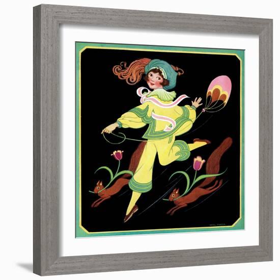 Frolic with Squirrels - Child Life-Hazel Frazee-Framed Giclee Print