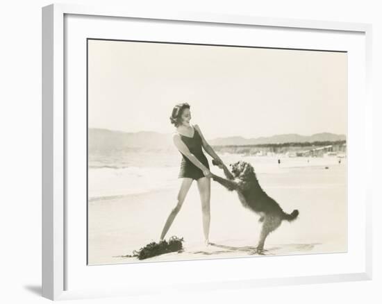 Frolicking on the Beach-null-Framed Photo