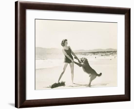 Frolicking on the Beach-null-Framed Photo