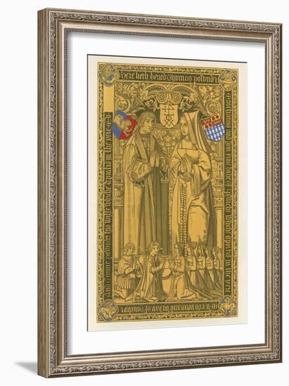 From a Brass, in the Church of St Mary Key Ipswich, 1525-Henry Shaw-Framed Giclee Print