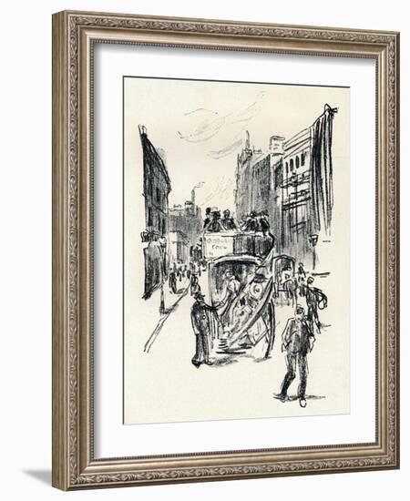 From a Chalk Drawing by Emil Orlik, C1900-Emil Orlik-Framed Giclee Print