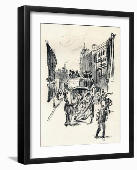 From a Chalk Drawing by Emil Orlik, C1900-Emil Orlik-Framed Giclee Print