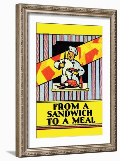 From a Sandwich To a Meal-null-Framed Art Print