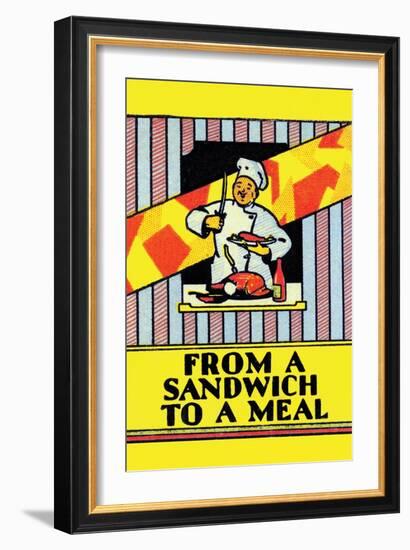 From a Sandwich To a Meal-null-Framed Art Print