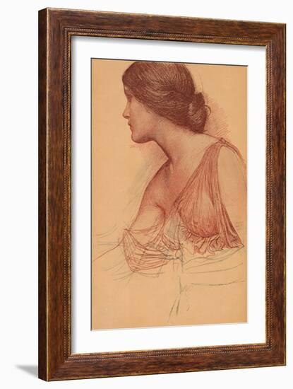 'From a study in sanguine', c1899-John William Waterhouse-Framed Giclee Print