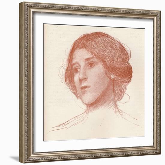 'From a study in sanguine', c1899-John William Waterhouse-Framed Giclee Print