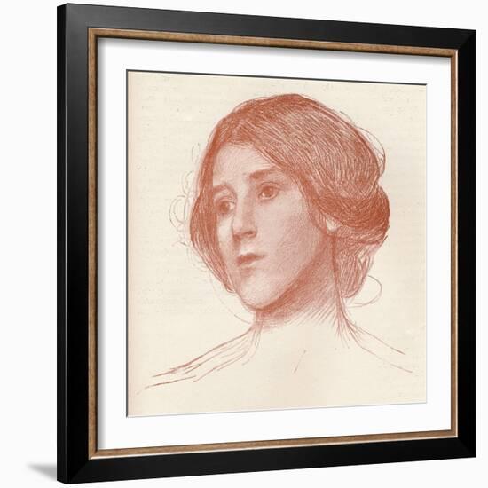 'From a study in sanguine', c1899-John William Waterhouse-Framed Giclee Print