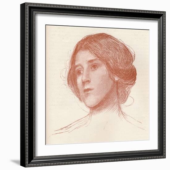 'From a study in sanguine', c1899-John William Waterhouse-Framed Giclee Print