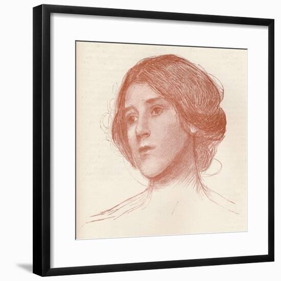 'From a study in sanguine', c1899-John William Waterhouse-Framed Giclee Print