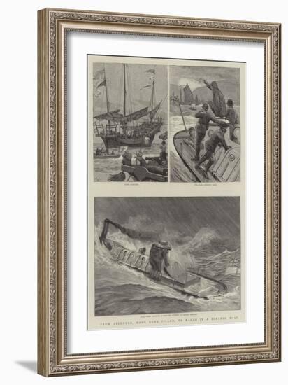 From Aberdeen, Hong Kong Island, to Macao in a Torpedo Boat-Joseph Nash-Framed Giclee Print
