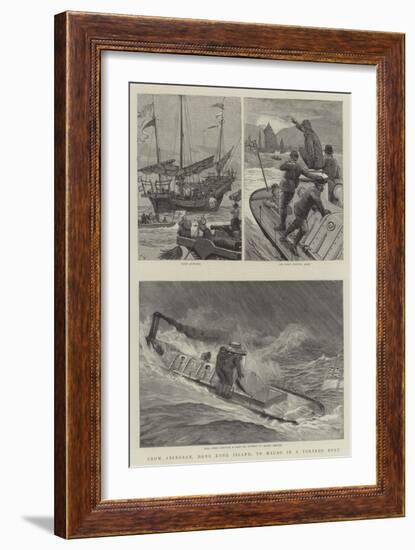 From Aberdeen, Hong Kong Island, to Macao in a Torpedo Boat-Joseph Nash-Framed Giclee Print