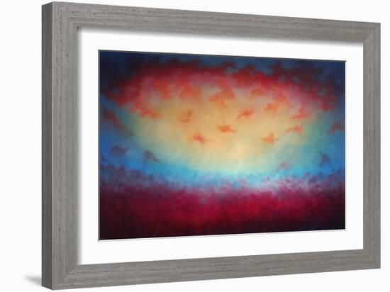 From Above, 2021, (Oil on Canvas)Abstract Landscape-Lee Campbell-Framed Giclee Print