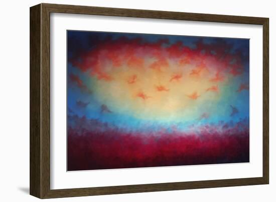 From Above, 2021, (Oil on Canvas)Abstract Landscape-Lee Campbell-Framed Giclee Print