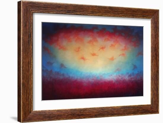 From Above, 2021, (Oil on Canvas)Abstract Landscape-Lee Campbell-Framed Giclee Print