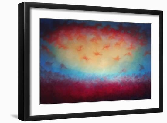 From Above, 2021, (Oil on Canvas)Abstract Landscape-Lee Campbell-Framed Giclee Print