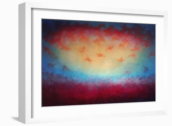 From Above, 2021, (Oil on Canvas)Abstract Landscape-Lee Campbell-Framed Giclee Print