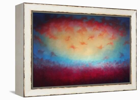 From Above, 2021, (Oil on Canvas)Abstract Landscape-Lee Campbell-Framed Premier Image Canvas