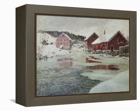 From Akers River, 1901-Fritz Thaulow-Framed Premier Image Canvas