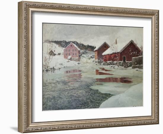 From Akers River, 1901-Fritz Thaulow-Framed Giclee Print