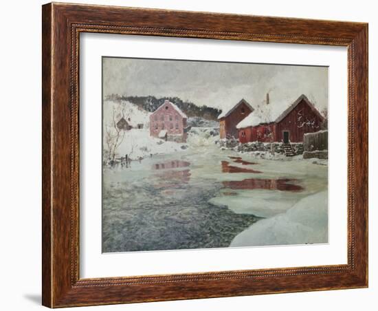 From Akers River, 1901-Fritz Thaulow-Framed Giclee Print