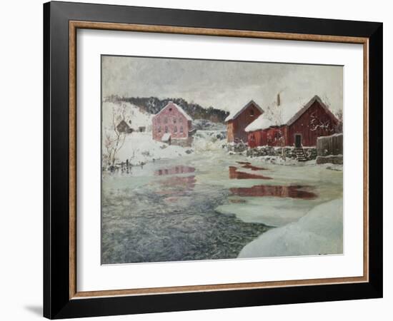 From Akers River, 1901-Fritz Thaulow-Framed Giclee Print