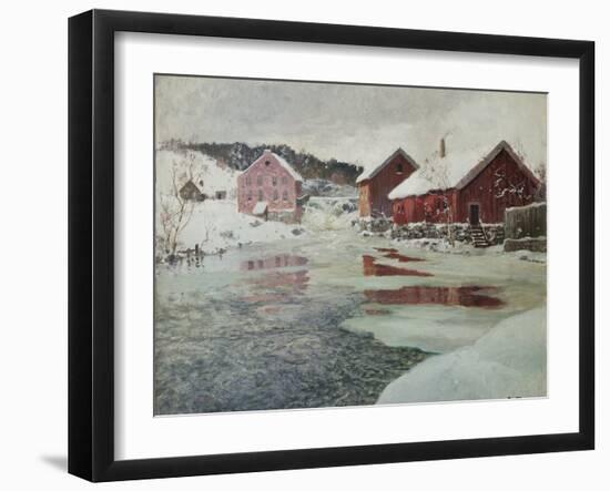 From Akers River, 1901-Fritz Thaulow-Framed Giclee Print