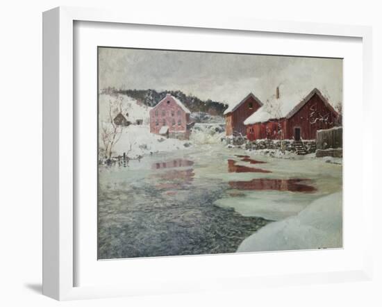 From Akers River, 1901-Fritz Thaulow-Framed Giclee Print