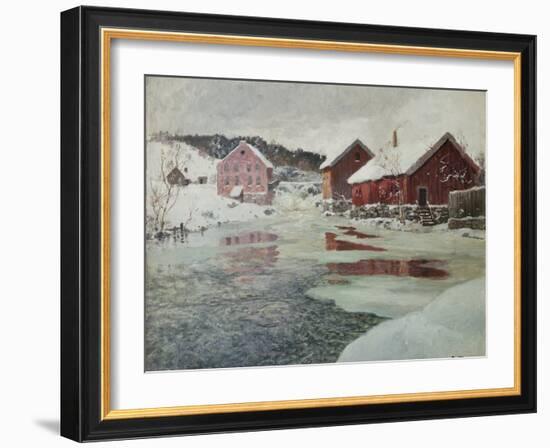 From Akers River, 1901-Fritz Thaulow-Framed Giclee Print