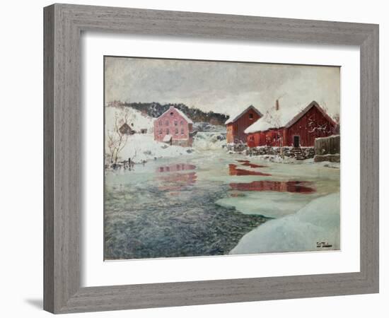 From Akers River, 1901-Fritz Thaulow-Framed Giclee Print