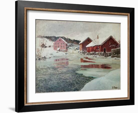 From Akers River, 1901-Fritz Thaulow-Framed Giclee Print