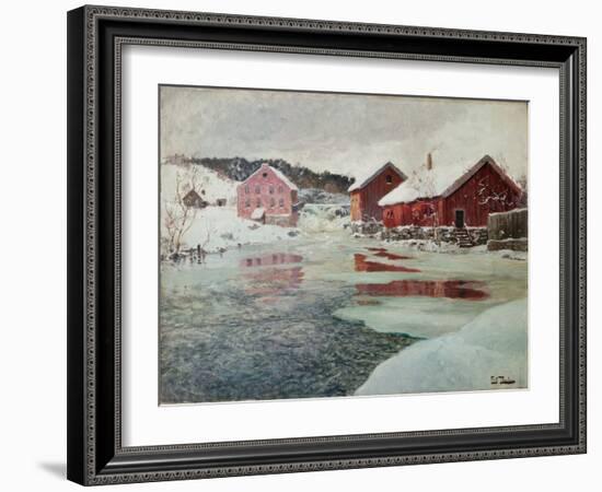 From Akers River, 1901-Fritz Thaulow-Framed Giclee Print