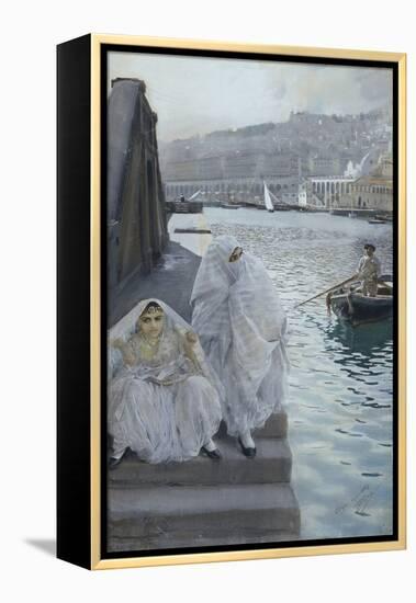 From Algiers Harbor Par Zorn, Anders Leonard (1860-1920). Watercolour on Paper, Size : 67X41, 1887,-Anders Leonard Zorn-Framed Premier Image Canvas