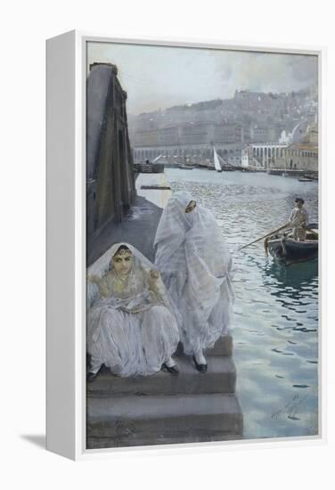 From Algiers Harbor Par Zorn, Anders Leonard (1860-1920). Watercolour on Paper, Size : 67X41, 1887,-Anders Leonard Zorn-Framed Premier Image Canvas