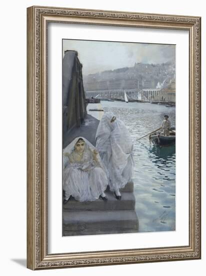 From Algiers Harbor Par Zorn, Anders Leonard (1860-1920). Watercolour on Paper, Size : 67X41, 1887,-Anders Leonard Zorn-Framed Giclee Print