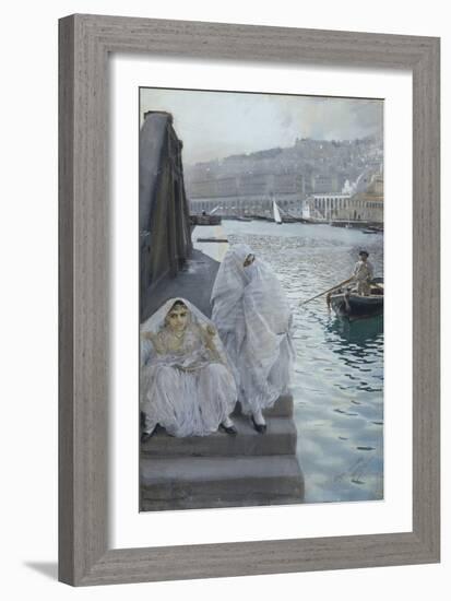 From Algiers Harbor Par Zorn, Anders Leonard (1860-1920). Watercolour on Paper, Size : 67X41, 1887,-Anders Leonard Zorn-Framed Giclee Print