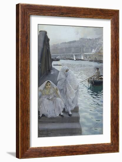 From Algiers Harbor Par Zorn, Anders Leonard (1860-1920). Watercolour on Paper, Size : 67X41, 1887,-Anders Leonard Zorn-Framed Giclee Print