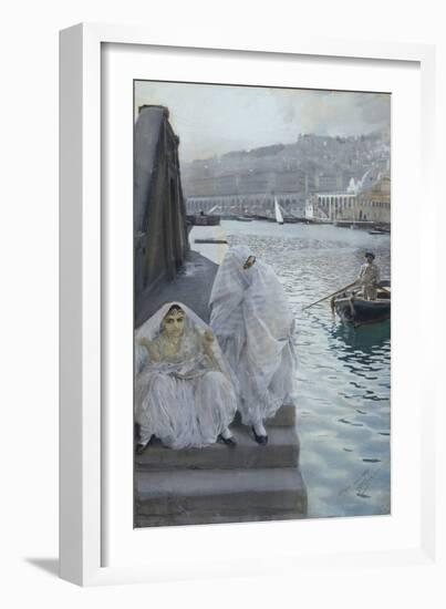 From Algiers Harbor Par Zorn, Anders Leonard (1860-1920). Watercolour on Paper, Size : 67X41, 1887,-Anders Leonard Zorn-Framed Giclee Print