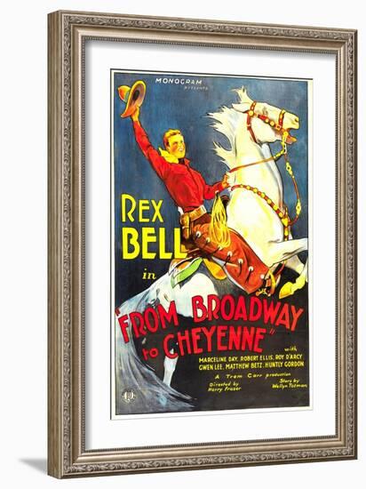 From Broadway to Cheyenne, Rex Bell, 1932-null-Framed Art Print